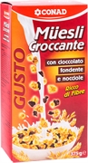 CONAD MUESLI CROCCANTE CON CIOCCOLATO FONDENTE E NOCCIOLE CONAD MUESLI CROCCANTE CON CIOCCOLATO FONDENTE E NOCCIOLE