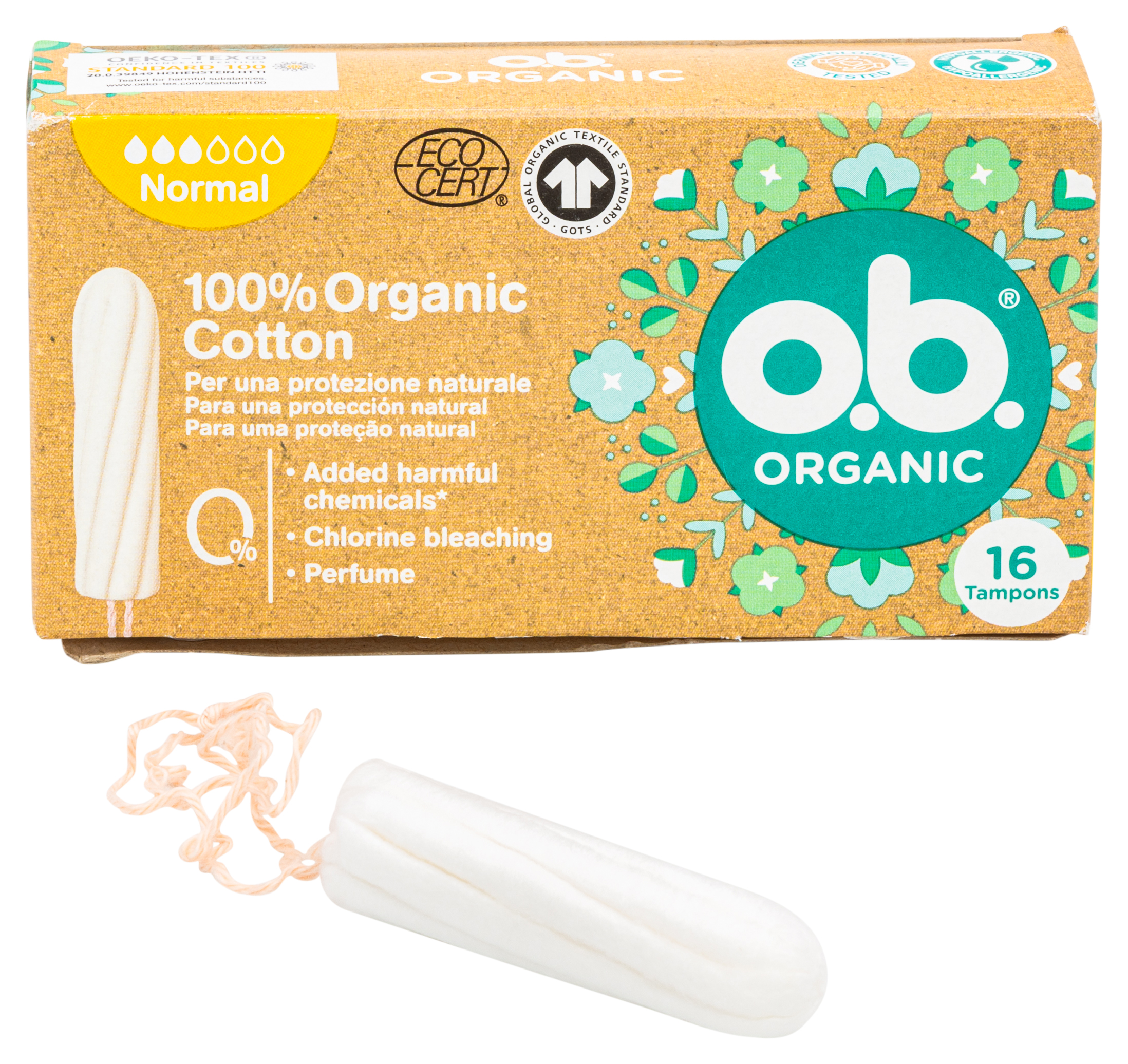 O.B. ORGANIC 100% ORGANIC COTTON O.B. ORGANIC 100% ORGANIC COTTON
