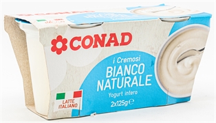 CONAD I CREMOSI BIANCO NATURALE YOGURT INTERO CONAD I CREMOSI BIANCO NATURALE YOGURT INTERO