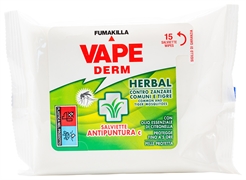 VAPE DERM HERBAL SALVIETTE ANTIPUNTURA VAPE DERM HERBAL SALVIETTE ANTIPUNTURA
