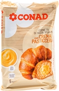 CONAD CORNETTI DI PASTA SFOGLIA CREMA PASTICCERA CONAD CORNETTI DI PASTA SFOGLIA CREMA PASTICCERA