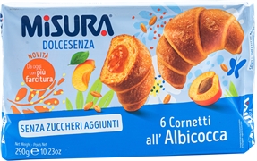MISURA DOLCESENZA 6 CORNETTI ALL'ALBICOCCA MISURA DOLCESENZA 6 CORNETTI ALL'ALBICOCCA