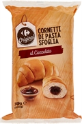 CARREFOUR CORNETTI DI PASTA SFOGLIA AL CIOCCOLATO