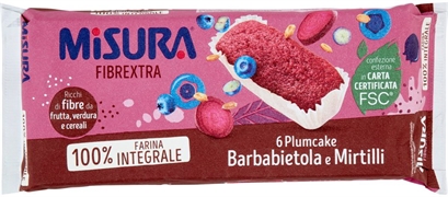 MISURA FIBREXTRA PLUMCAKE BARBABIETOLE E MIRTILLI