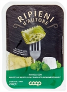 COOP RAVIOLI CON RICOTTA E PESTO CON "BASILICO GENOVESE D.O.P.