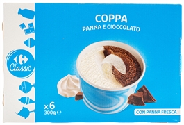 CARREFOUR 6 COPPA GELATO PANNA E CIOCCOLATO