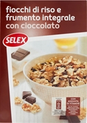 SELEX FIOCCHI DI RISO E FRUMENTO INTEGRALE CON CIOCCOLATO