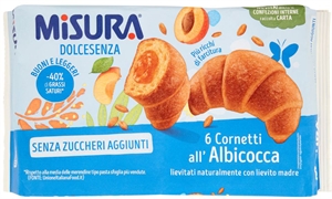 MISURA DOLCESENZA CORNETTI ALL'ALBICOCCA SENZA ZUCCHERI AGGIUNTI