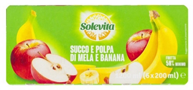 SOLEVITA (LIDL) SUCCO E POLPA DI MELA-BANANA MIN. 50% FRUTTA