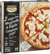 TRE MULINI (EUROSPIN) 2 pizze con "mozzarella di bufala campana dop"