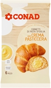 CONAD CORNETTI DI PASTA SFOGLIA CON CREMA PASTICCERA