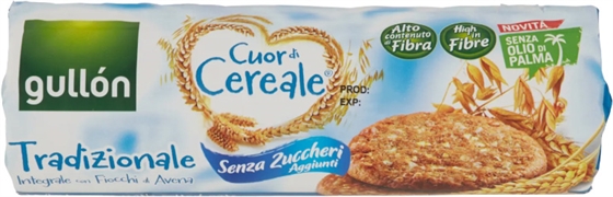 GULLÓN CUOR DI CEREALE INTEGRALE CON FIOCCHI DI AVENA SENZA ZUCCHERI AGGIUNTI