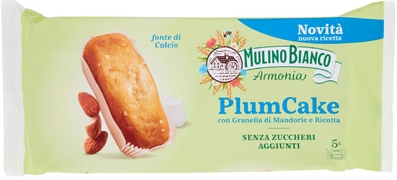 MULINO BIANCO PLUMCAKE CON GRANELLA DI MANDORLE E RICOTTA SENZA ZUCCHERI AGGIUNTI