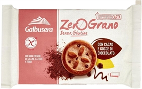 GALBUSERA ZEROGRANO SENZA GLUTINE CON CACAO E GOCCE DI CIOCCOLATO