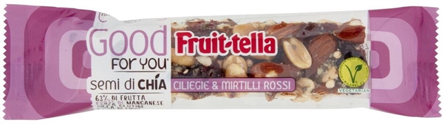 FRUIT-TELLA SEMI DI CHÍA, CILIEGIE & MIRTILLI ROSSI