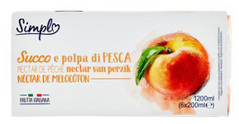 SIMPLY (CARREFOUR) Succo e polpa di pesca