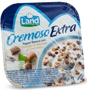 LAND (EUROSPIN) CREMOSO EXTRA YOGURT BIANCO CON GRANELLA DI NOCCIOLE E CIOCCOLATO