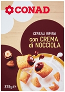 CONAD CEREALI RIPIENI CON CREMA DI NOCCIOLA