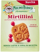 MULINO BIANCO MIRTILLINI CON FARINA INTEGRALE, MIRTILLI ROSSI E SEMI DI CHIA