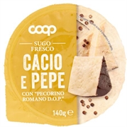 COOP SUGO CACIO E PEPE CON "PECORINO ROMANO DOP"