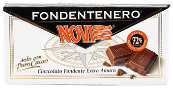NOVI FONDENTENERO CIOCCOLATO FONDENTE EXTRA AMARO 72%