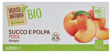 VERSO NATURA BIO (CONAD) SUCCO E POLPA DI PESCA BIOLOGICA