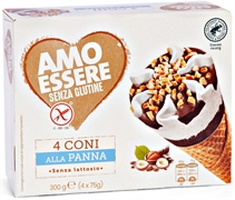 AMO ESSERE (EUROSPIN) CONI GELATO ALLA PANNA SENZA GLUTINE