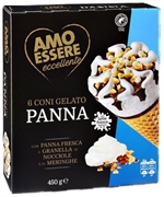 AMO ESSERE (EUROSPIN) CONI GELATO PANNA