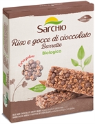 SARCHIO Riso e gocce di cioccolate, Barrette biologiche