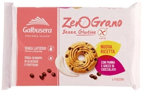 GALBUSERA ZEROGRANO SENZA GLUTINE CON PANNA E GOCCE DI CIOCCOLATA