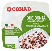 CONAD DUE BONTA' - YOGURT CREMOSO BIANCO + NOCCIOLE E CIOCCOLATO