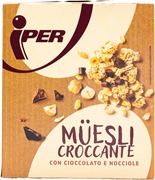 IPER MUESLI CROCCANTE CON CIOCCOLATO FONDENTE E NOCCIOLE