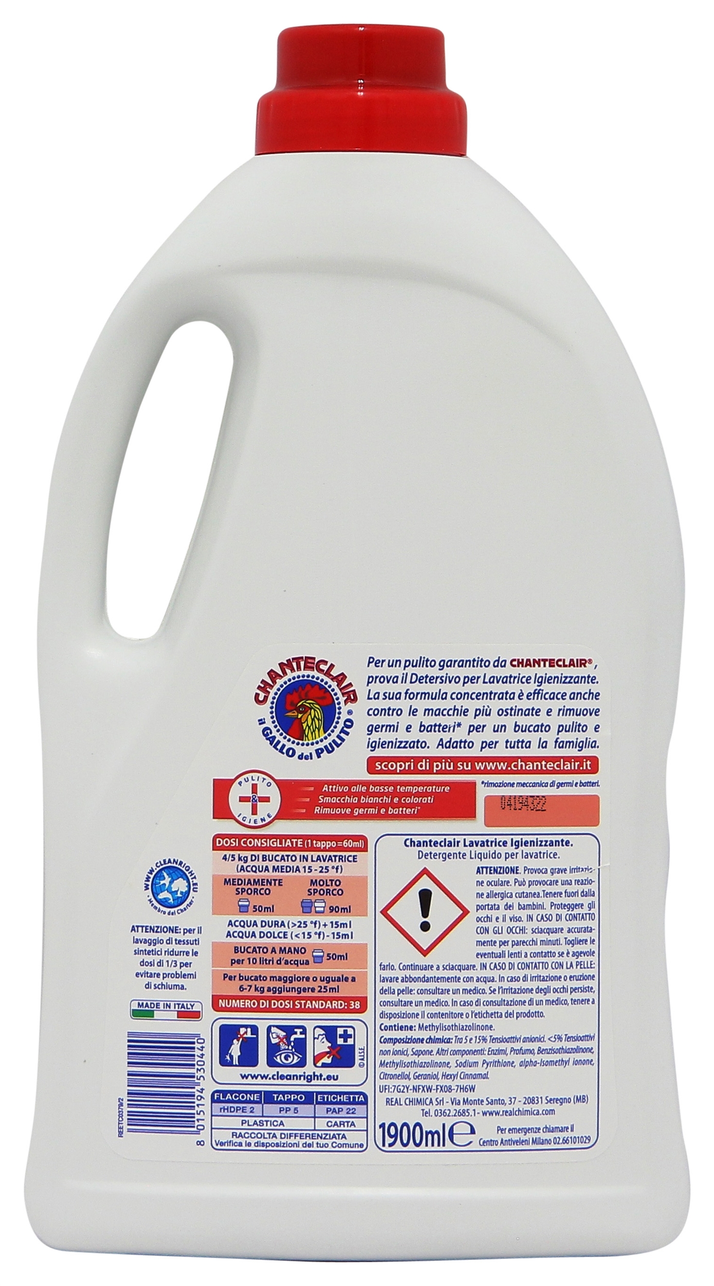 CHANTE CLAIR LAVATRICE IGIENIZZANTE