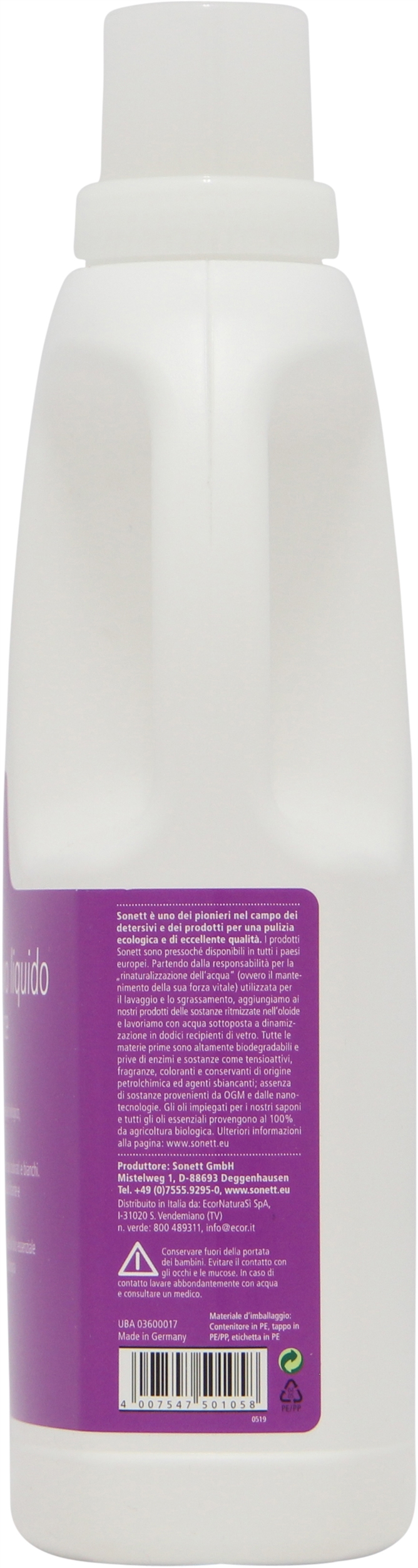 SONETT DETERSIVO LIQUIDO PER LAVATRICE